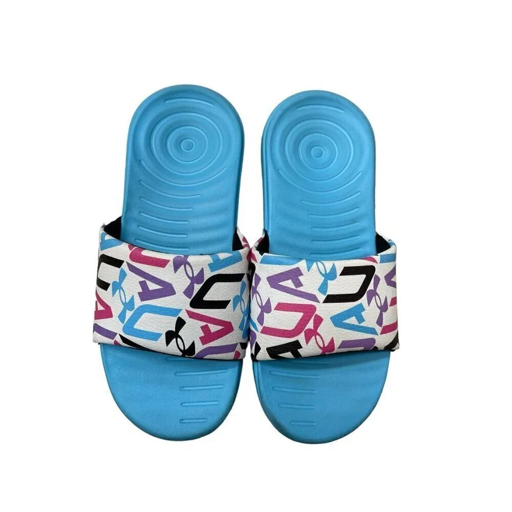 Under Armour UA Ansa Graphic Fixed Strap Slides Sandals Shoe 3Y